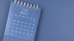 May 2027 Blue Calendar