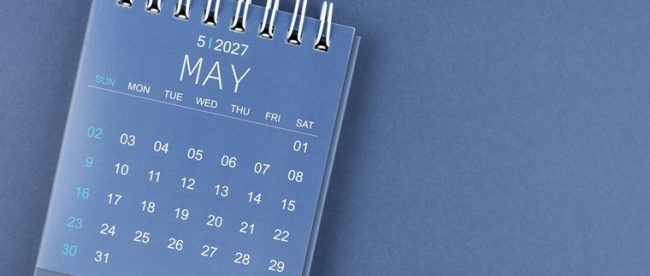 May 2027 Blue Calendar